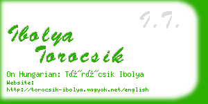 ibolya torocsik business card